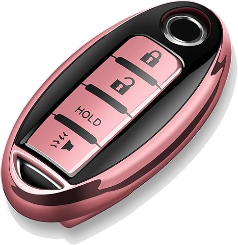 Tukellen Compatible con Nissan - Funda para llavero de TPU suave para Infiniti X-Trail Rogue Altima Quest Pathfinder Sentra Patrol CIMA Fuga Armada