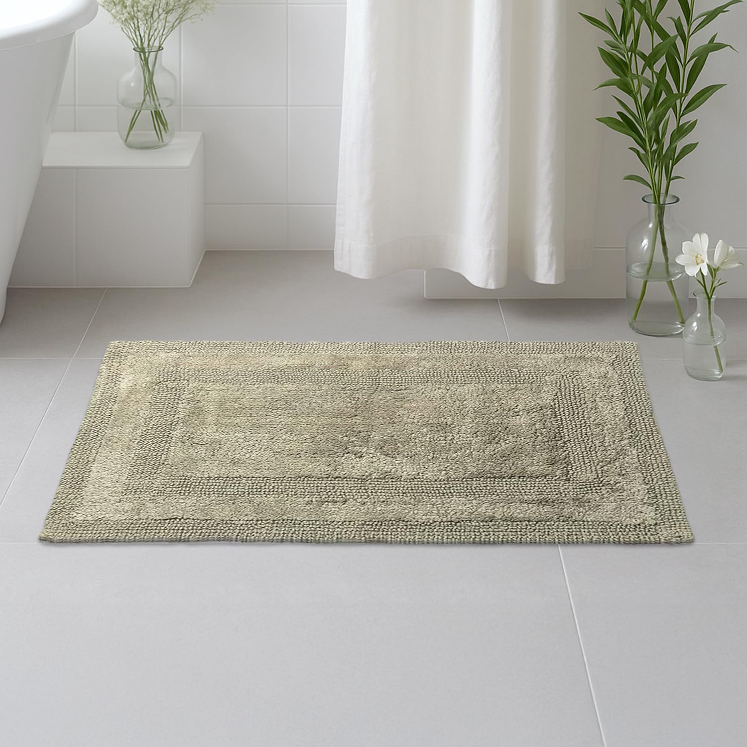 Premium Cotton Reversible Bath Mat - Earthy Fables -10