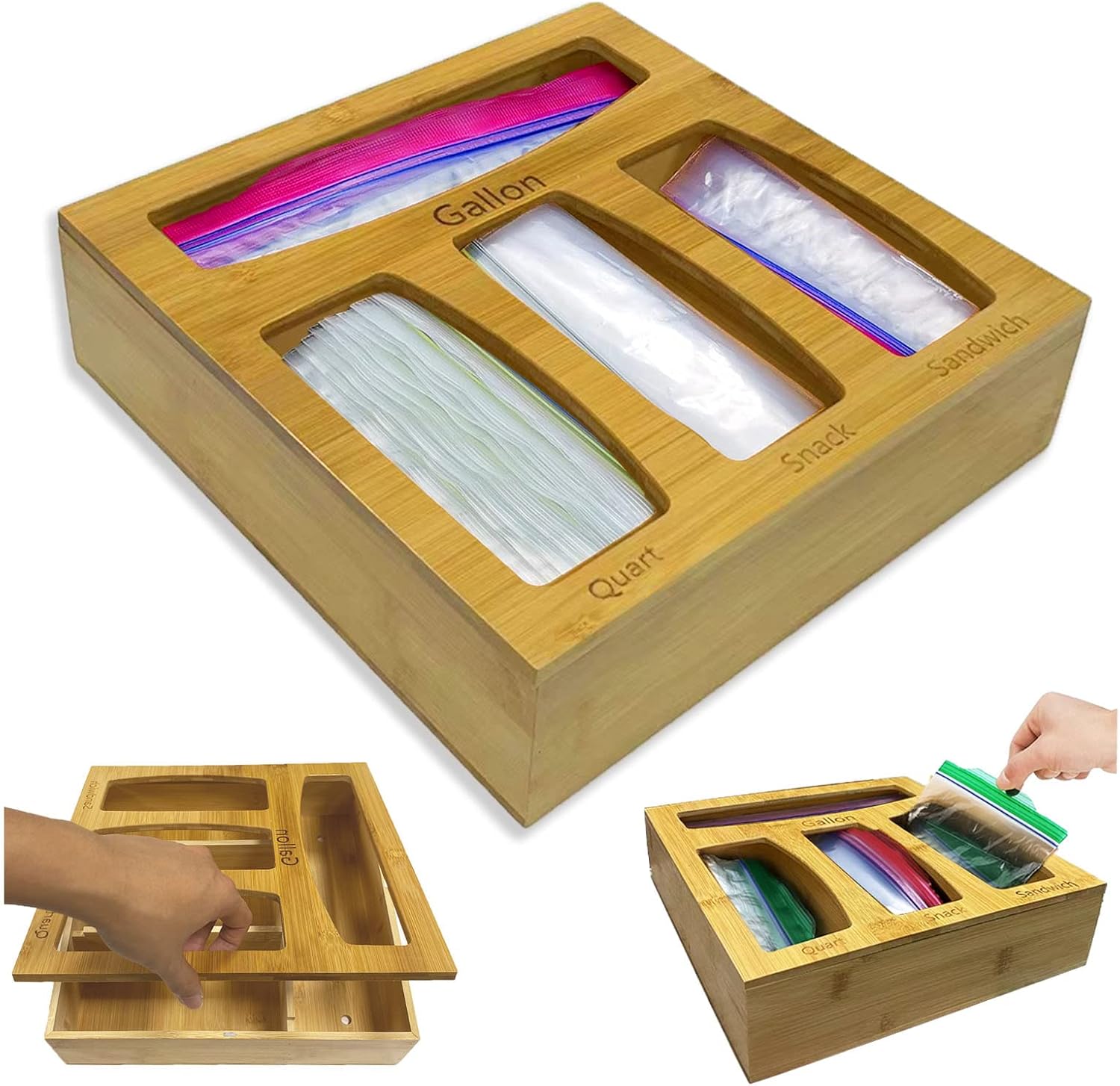 ANNISITE Ziplock Bag Organizer, Ziploc Bag Organizer for