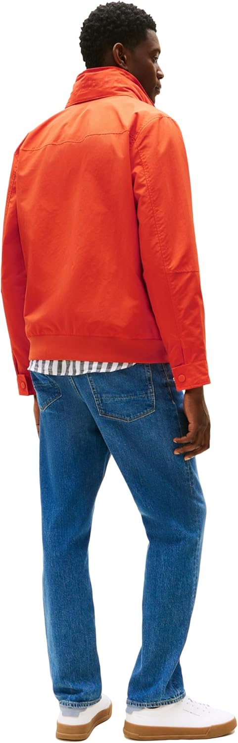 Tommy Hilfiger Men's Lightweight Waterproof Regatta Jacket, Brilliant Orange X-Large