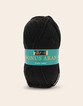 Sirdar Hayfield Bonus Aran, Black 965, 100g