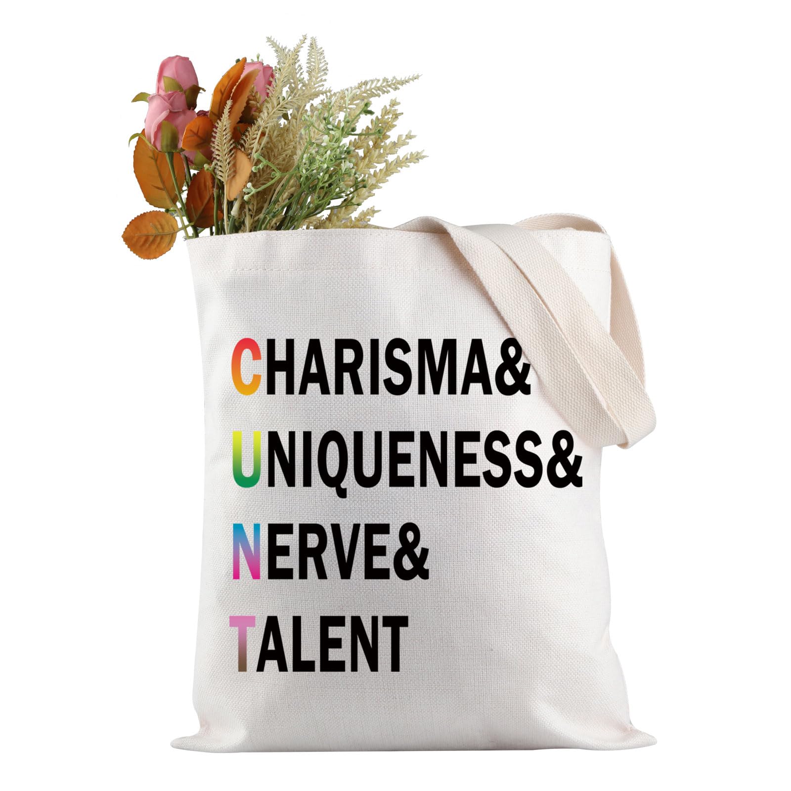GenericPYOUL RP Fan Gift Drag Race Tote Bag Charisma Uniqueness Nerve Talent Zipper Shoulder Bag for Drag Queen Fans