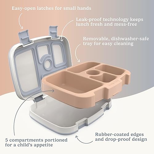 Miniatura 204 de Bentgo Kids Prints - Lonchera para niños, a prueba de derrames, con 5 compartimentos, estilo bento, tamaño de porciones ideales para edades de 3 a 7