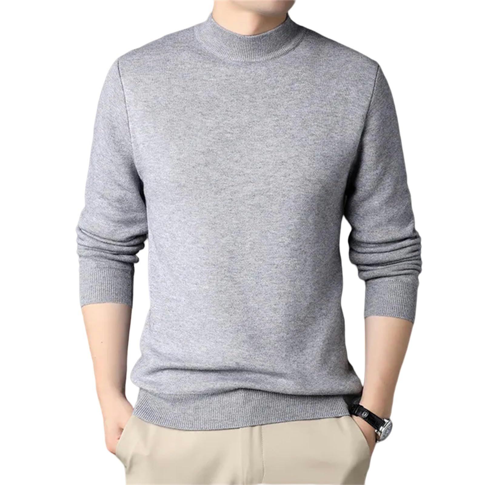 MdybF Maglione Uomo Maglione Maschile Mezzo Dolcevita da Uomo Maglioni A Maglia per Il Maglione da Uomo