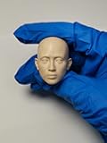 1/6 Scale Female Head Sculpt,Beauty Asian Girl Unpainted DIY Head Carved Carving for 12inch PH TBL JO Action Figure Body (A)