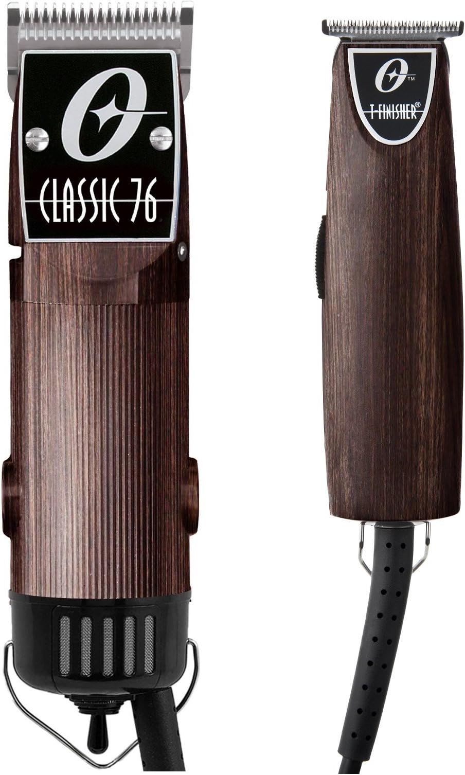 Classic 76 Hair Clipper + T-Finisher Trimmer Limited Edition Woodgrain Pro Barber Wood Color