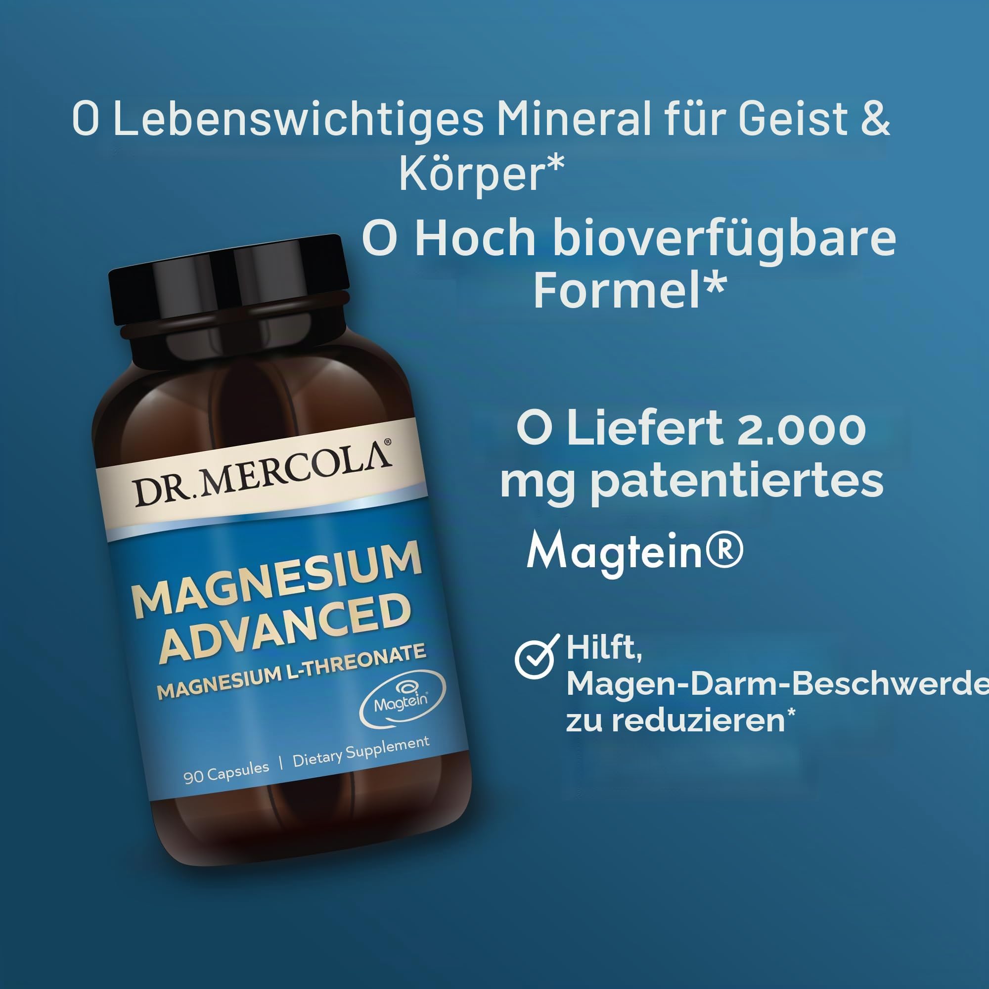 Magnesium L-Threonate (90 Capsules) - Dr. Mercola