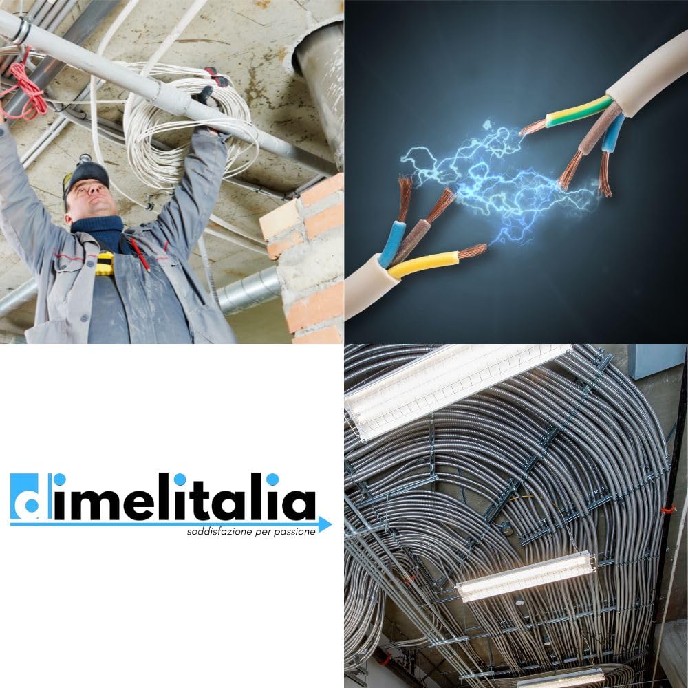 Cavo Elettrico Grigio FROR Gommato Flessibile Tutor Bipolare Antifiamma 2 Fili per Impianti e Prolunghe Elettriche (sezione 2x2,5, Metri 50)