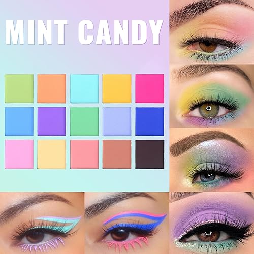 Miniatura 10 de UCANBE Smokey Rose Paleta de sombra de ojos, 15 colores neutros brillantes mate, paleta de maquillaje metálico, color marrón topo ahumado nude