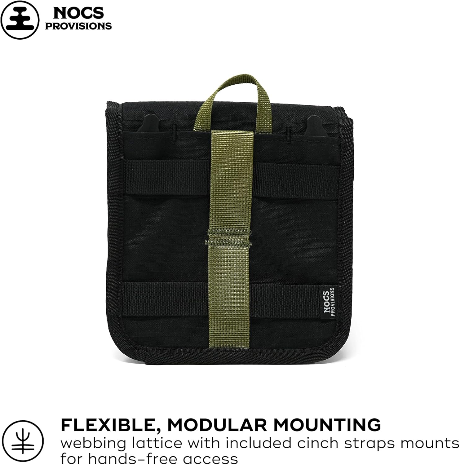 Nocs Provisions 32mm Binocular Pouch for Nocs 32mm Binoculars, Crossbody or Pack Mount Accessory - Charcoal Black