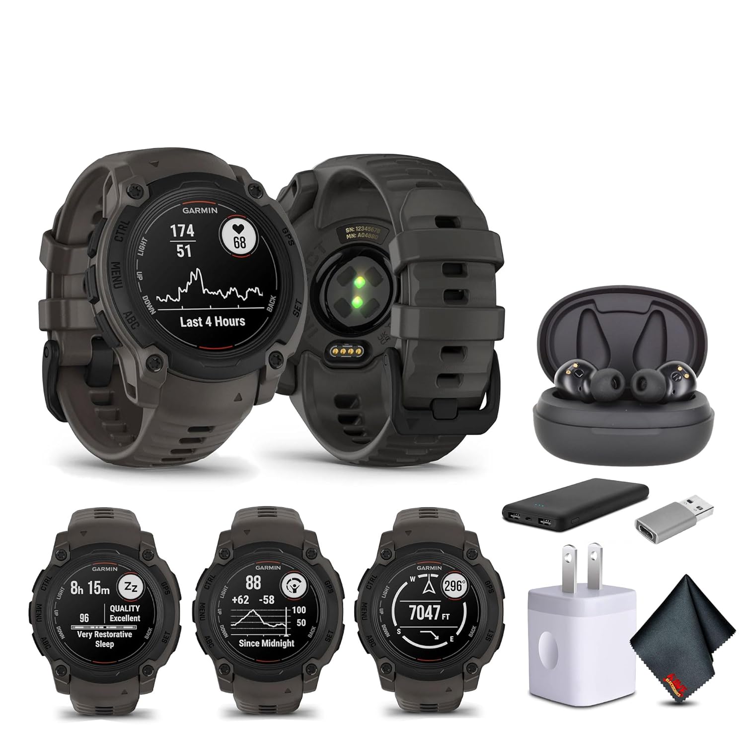 Garmin Instinct E 40mm Outdoor GPS Smartwatch 24 7 Health Monitoring Up to 14 Days of Battery Life