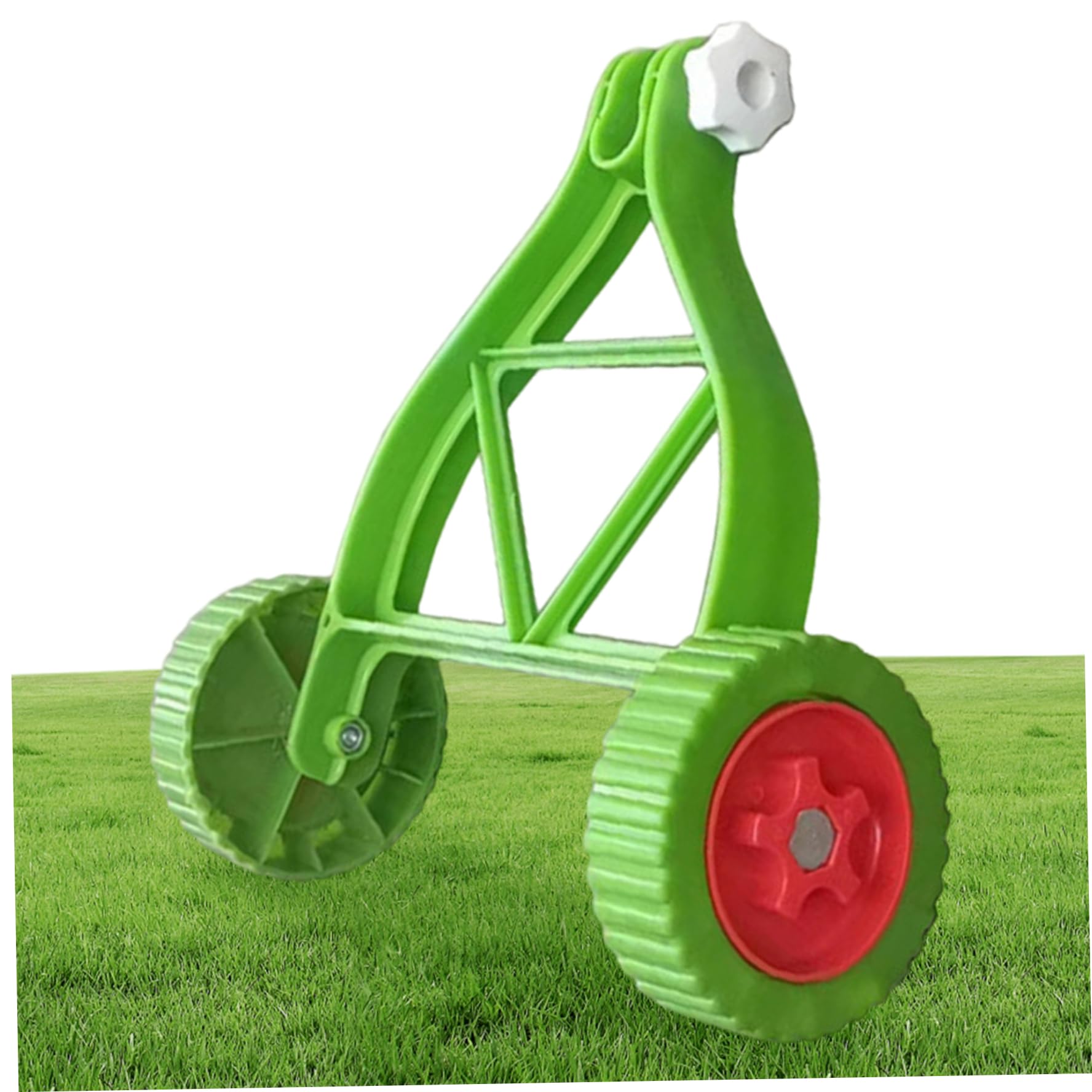 Fixation réglable roues taille-bordures pour une hauteur de coupe constante