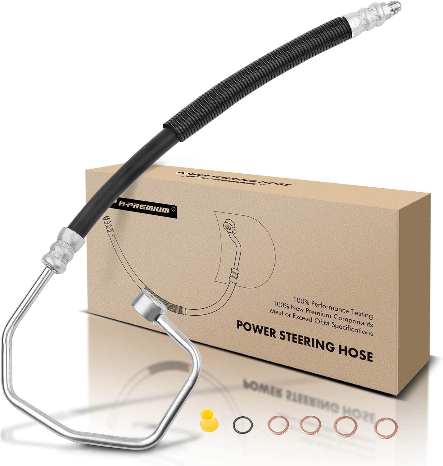 A-Premium Power Steering Pressure Hose Line Assembly Iceland - View #3
