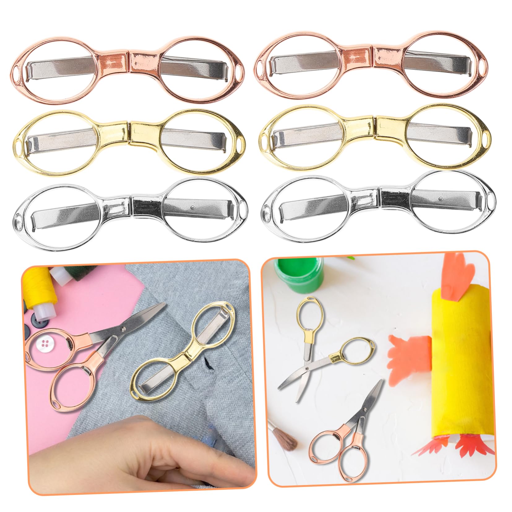 jojofuny 3 Sätze Tragbare Schere Stoffschere Nähen Reisen Naht Nähschere Zum Basteln Kleine Schere Garnschere Scherenkit Nickel-chrom-legierter Stahl 6 Stück * 3