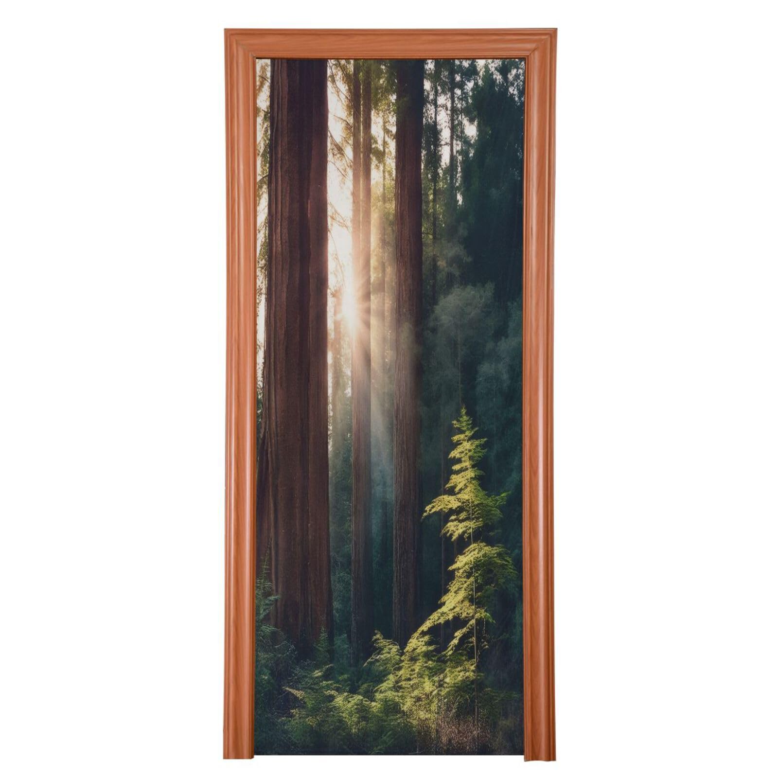 FLildon Morning Sunlight in Wilderness Door Cover Decoration, Party Accessory Porch Decor for Festive Ornament Room Door Covers 36 x 98 Inch
