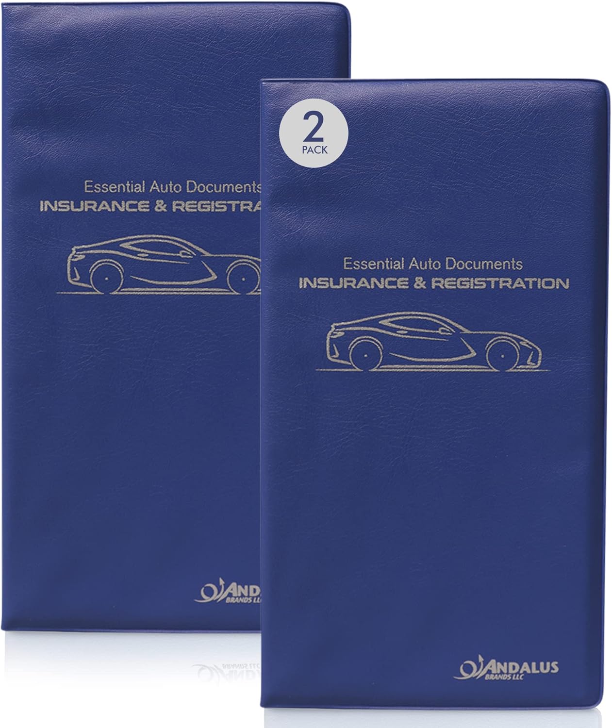 Andalus Auto Registration & Insurance Card Holder Pack of 2