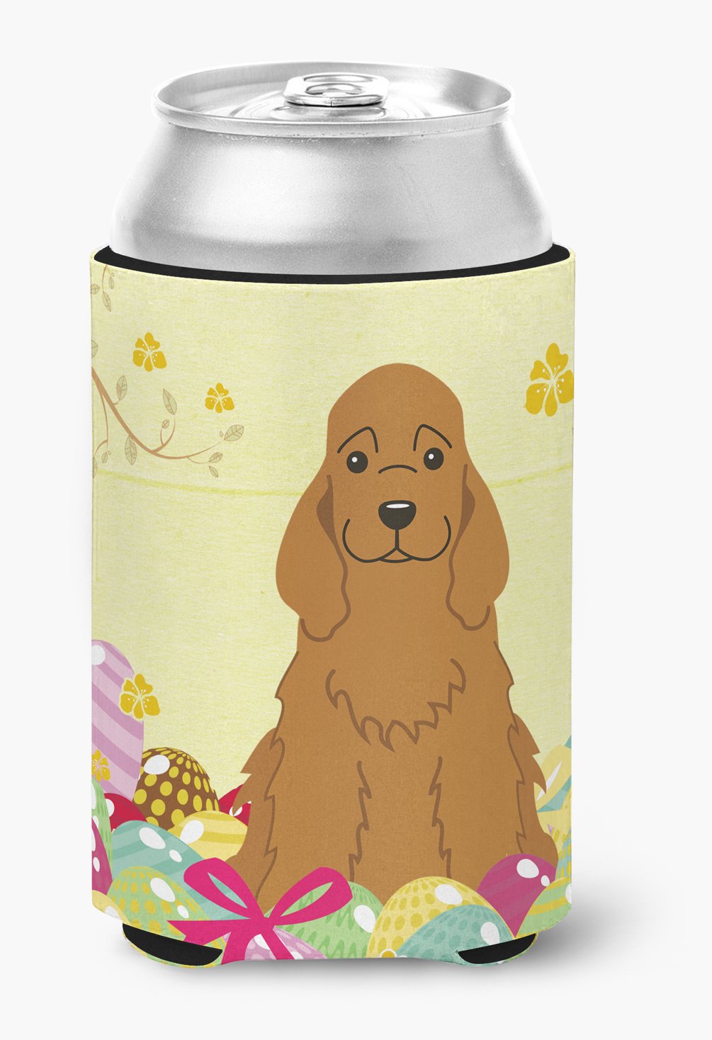 Caroline's Treasures BB6095CC Easter Eggs Cocker Spaniel Red Can or Bottle Hugger, Fabric, Multicolor