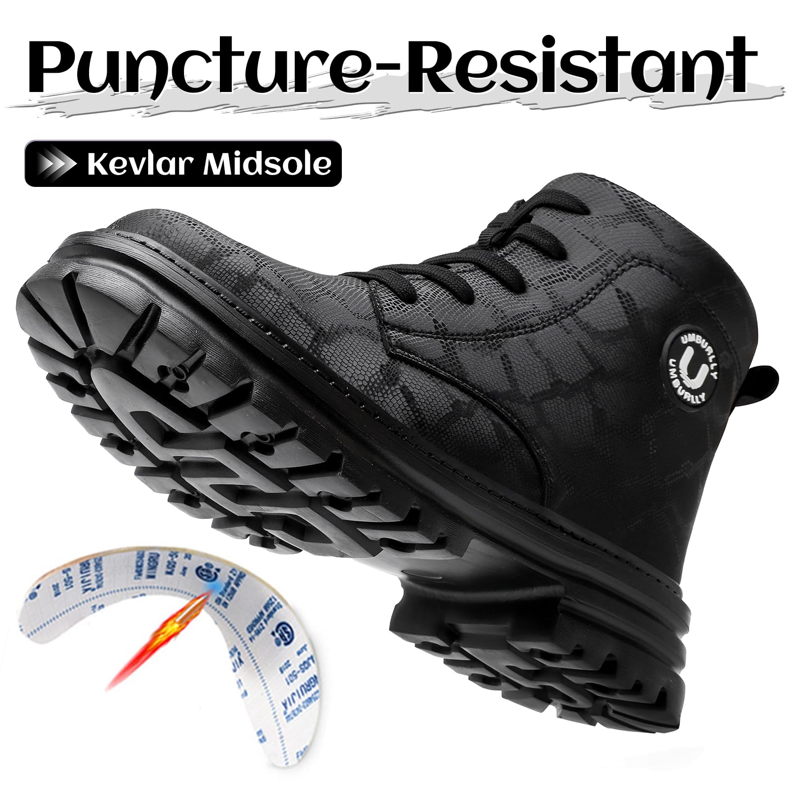 Sicherheitsschuhe Damen Leicht Bequem Arbeitsstiefel mit Stahlkappe Wasserdicht rutschfest Arbeitsschuhe Atmungsaktiv