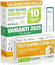 Lyher 10 Rapid COVID 19 Swabs 2025 - Nasal Tests New Variants 2025 - 100% High Viral Load Sensitivity - Certified for Home Use - Fast Result