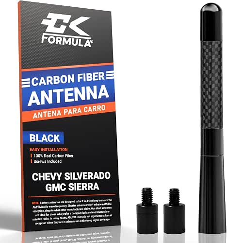 5” Carbon Fiber Antenna for Chevy Silverado & GMC Sierra