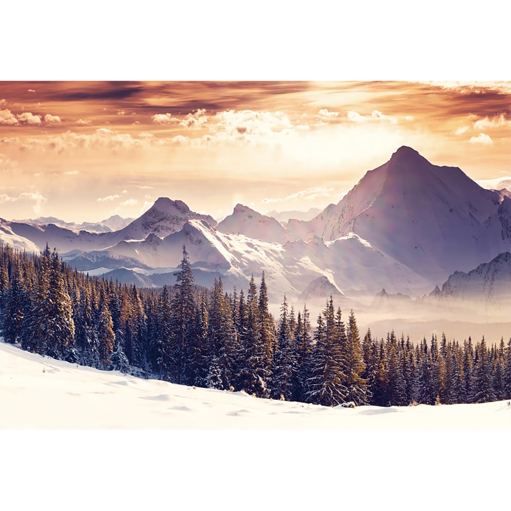 Winter Mountain Scenery Wallpaper Desktop