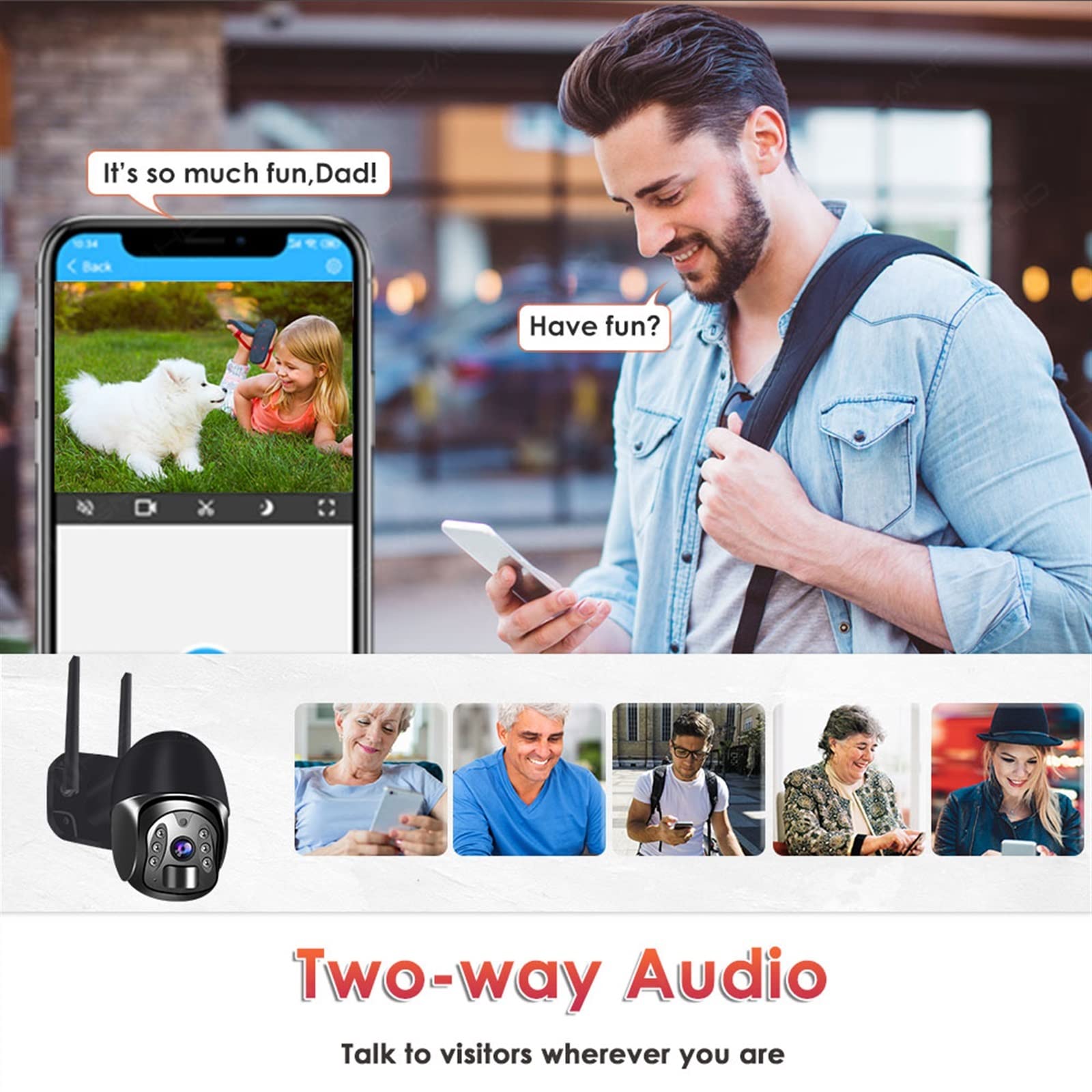 Telecamera Wifi Esterno, Tuya IP Camera 4G SIM Card Videosorveglianza CCTV Telecamera di sicurezza 1080P Batteria esterna solare senza fili PTZ Casa intelligente ,Sicurezza, Antifurto(4G Camera 64G)