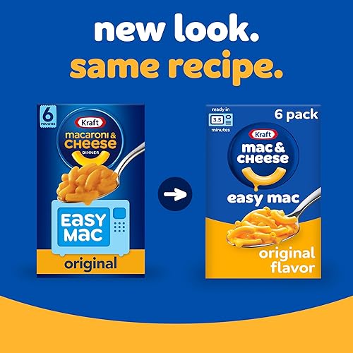 Miniatura 4 de Kraft Easy Mac - Cena original para macarrones y queso para microondas (paquetes de 6 unidades)