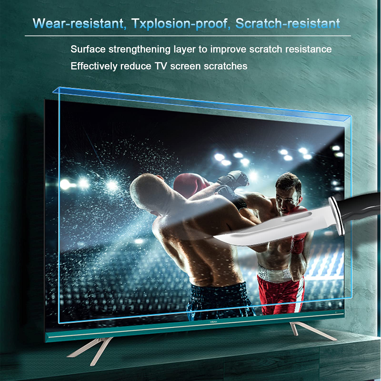 WUK Protector de Pantalla, Monitor de TV Colgante, protección Ocular para niños, protección de película de Pantalla, Cubierta antirrayas, antirreflejo, antirreflejo Azul para 32-75 Pulgadas