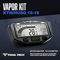 Vista 2 de Trail Tech 752-111 Kit de medidor de tacómetro digital de vapor, KTM Husqvarna 250 350 450 2016-2019