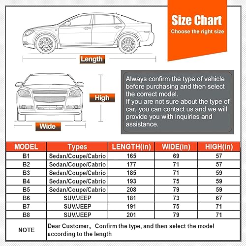 Miniatura 5 de Kayme Funda de auto de 7 capas para SUV, ajuste personalizado para Subaru CrossTrek (2017-2023), impermeable para todo tipo de clima, cubierta
