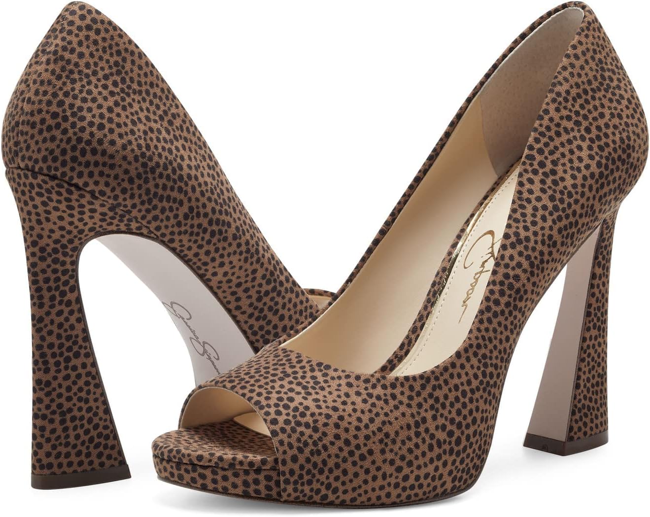 Jessica Simpson Women's Felliey Peep Toe Pump, Natural, 8