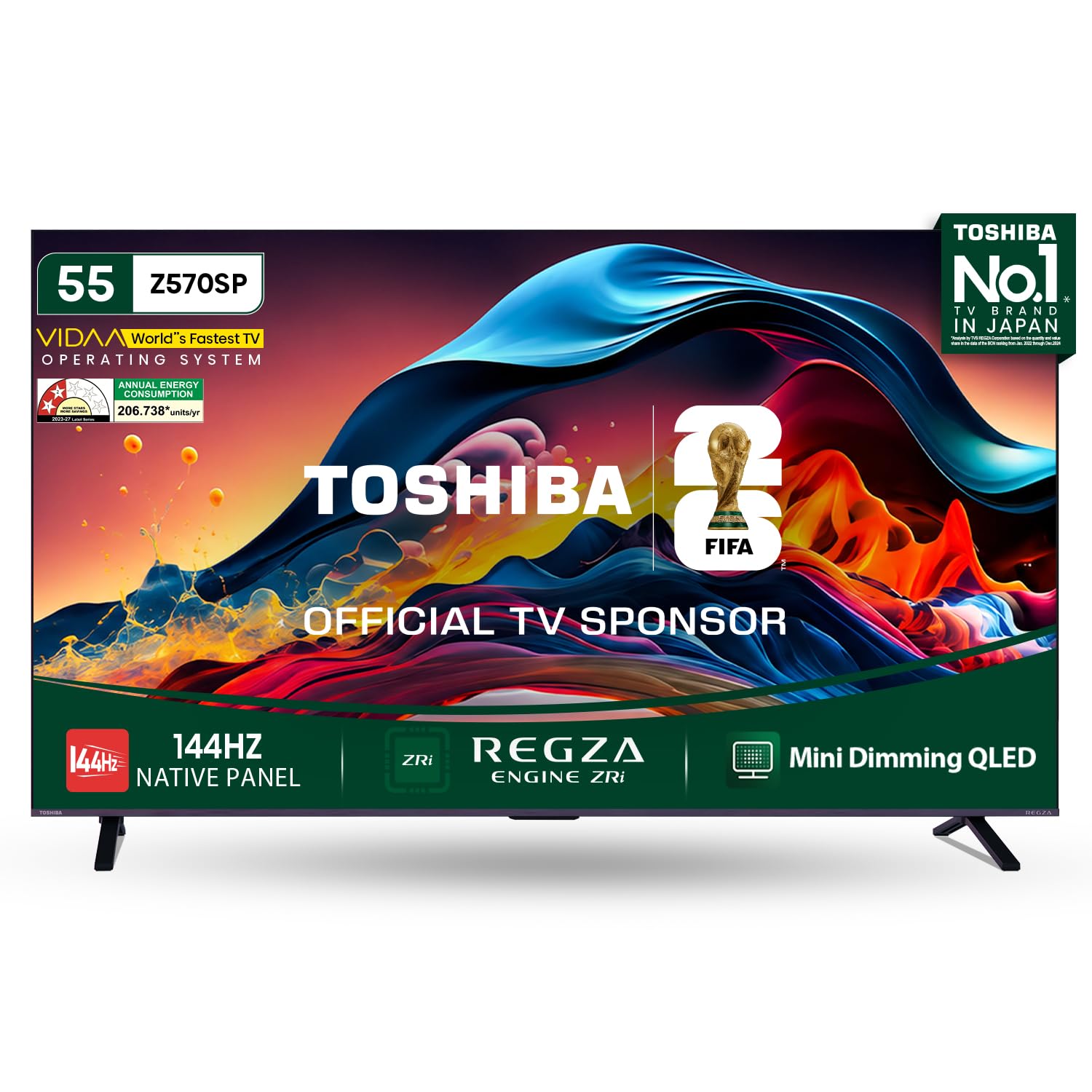 Toshiba 55 Inch 55Z570SP | Mini Dimming QLED | 144Hz Game Mode Pro| Regza Engine ZRi | Dolby Vision.Atmos | Regza Power Audio | Hands-Free Voice Control-image-24