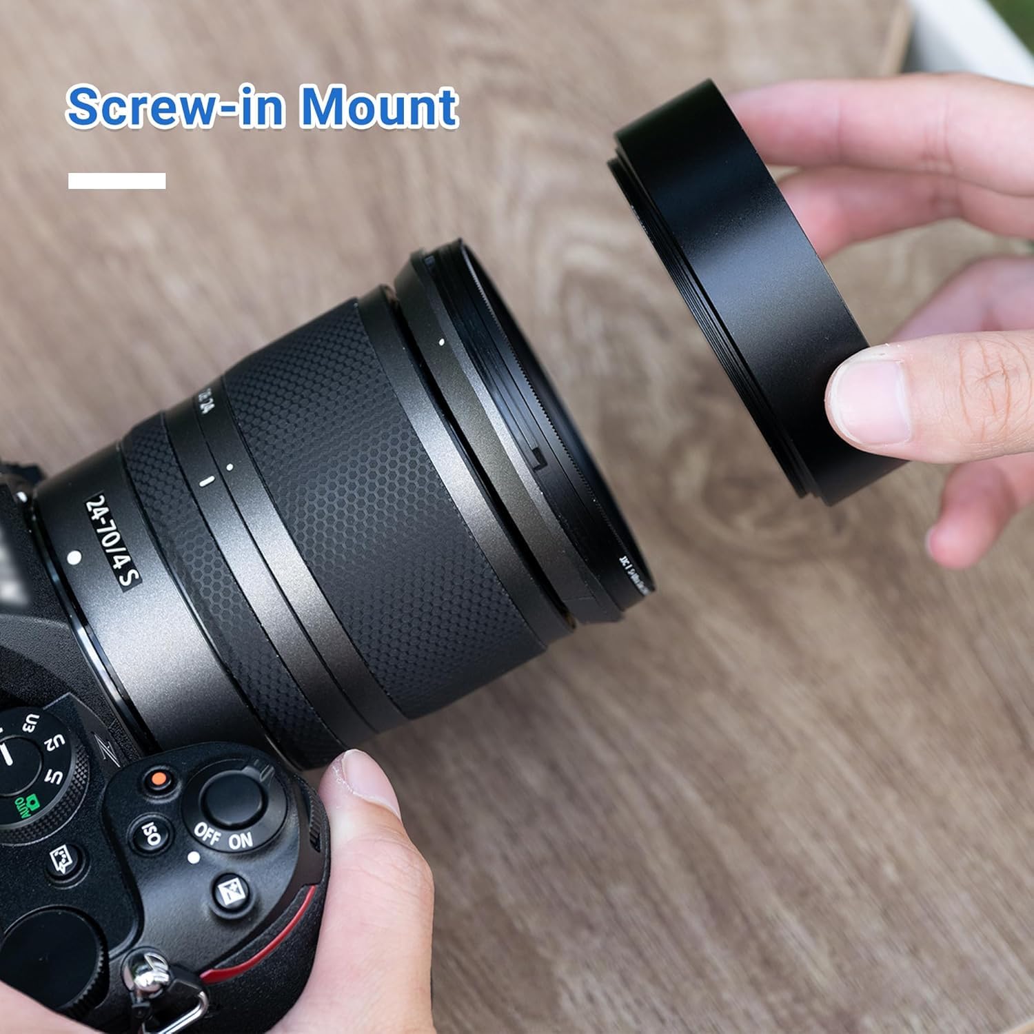 Paraluce a vite in metallo standard per obiettivo da 67 mm per obiettivo Nikon AF-S Nikkor 35 mm f/1.4G Canon EF 35 mm f/2 è USM Lens su fotocamera DSLR 5D Mark IV 5DS R 6D 7D Mark II 90D