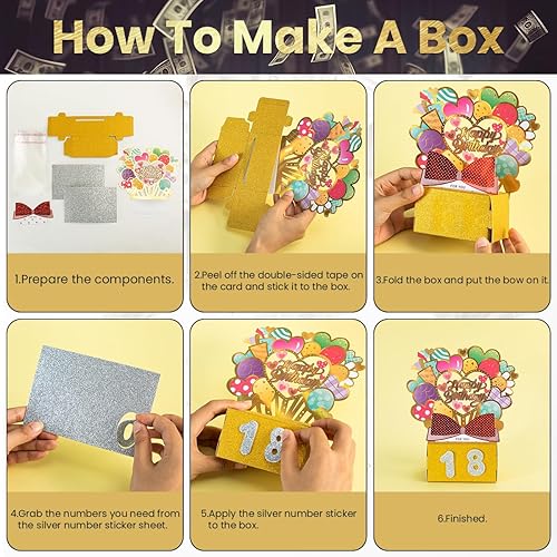 Miniatura 3 de Kit de extracción de dinero, regalos únicos para cumpleaños, las mejores ideas de regalo para mujeres, esposa, incluye 1 caja de dinero, 1 adorno