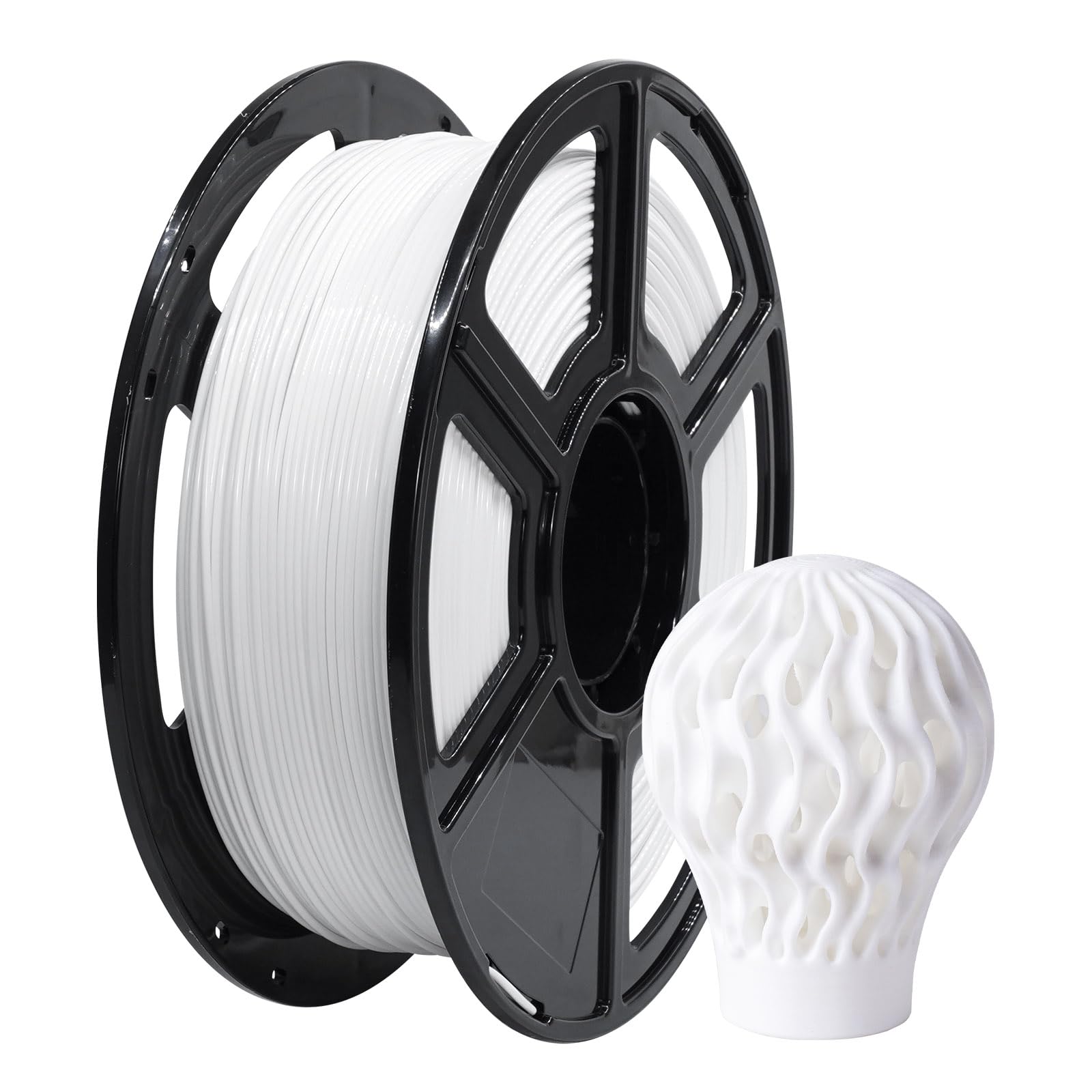FLASHFORGE Filamento PETG ad alta velocità, 1,75 mm, 500 mm/s di stampa ad alta velocità, filamento rapido per stampanti 3D (bianco)