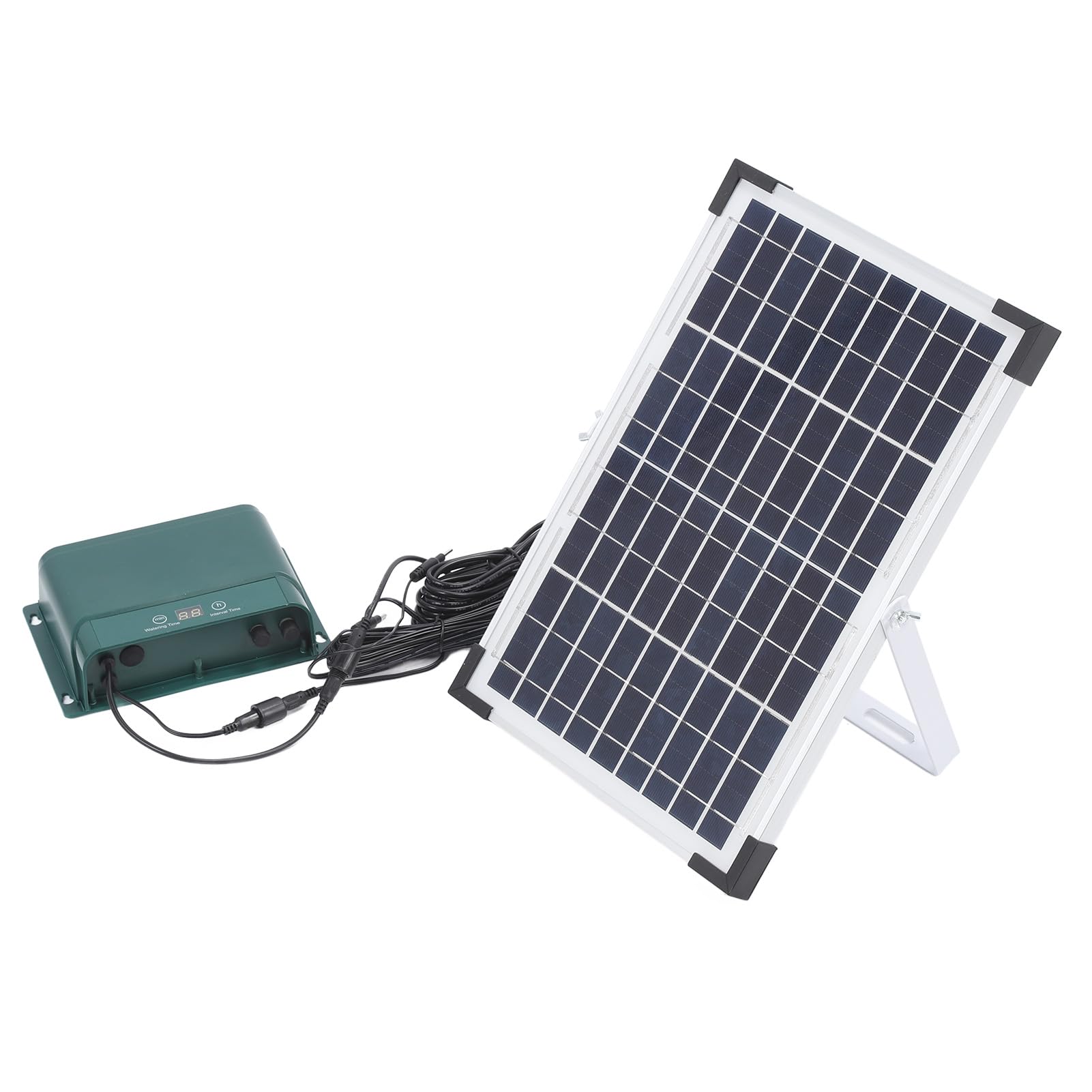 Kit di Irrigazione Solare Automatica a Goccia, di Irrigazione Efficiente per Giardini Interni Ed Esterni, Silicio Policristallino Durevole 18V 10W, Kit Completo