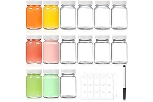 DIMBRAH 15pcs Juice Shot Bottles With Caps