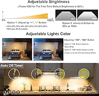 Vista 3 de LDOPTO Under Cabinet Lights with Remote, Magnetic Rechargeable Under Counter Closet Lights, Wireless Night Light Bar Stick-On, for Kitchen Wardrobe