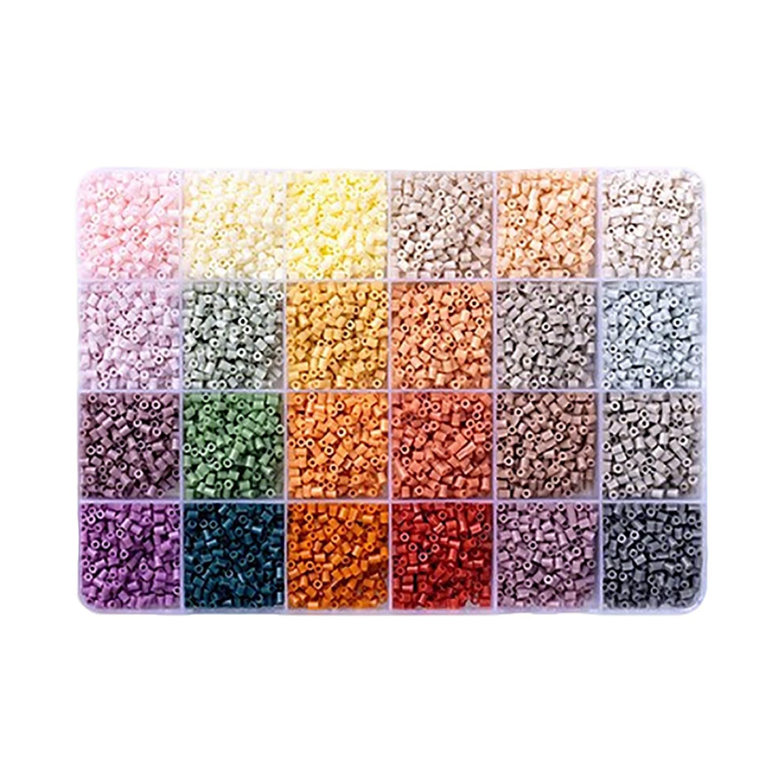 12000 Fuse Beads 2.6mm 24 Multicolour Iron Pixel Art Beads Craft Kit Kids DIY Activity Birthday Christmas Gift Set (BF, 19 * 13 * 2)