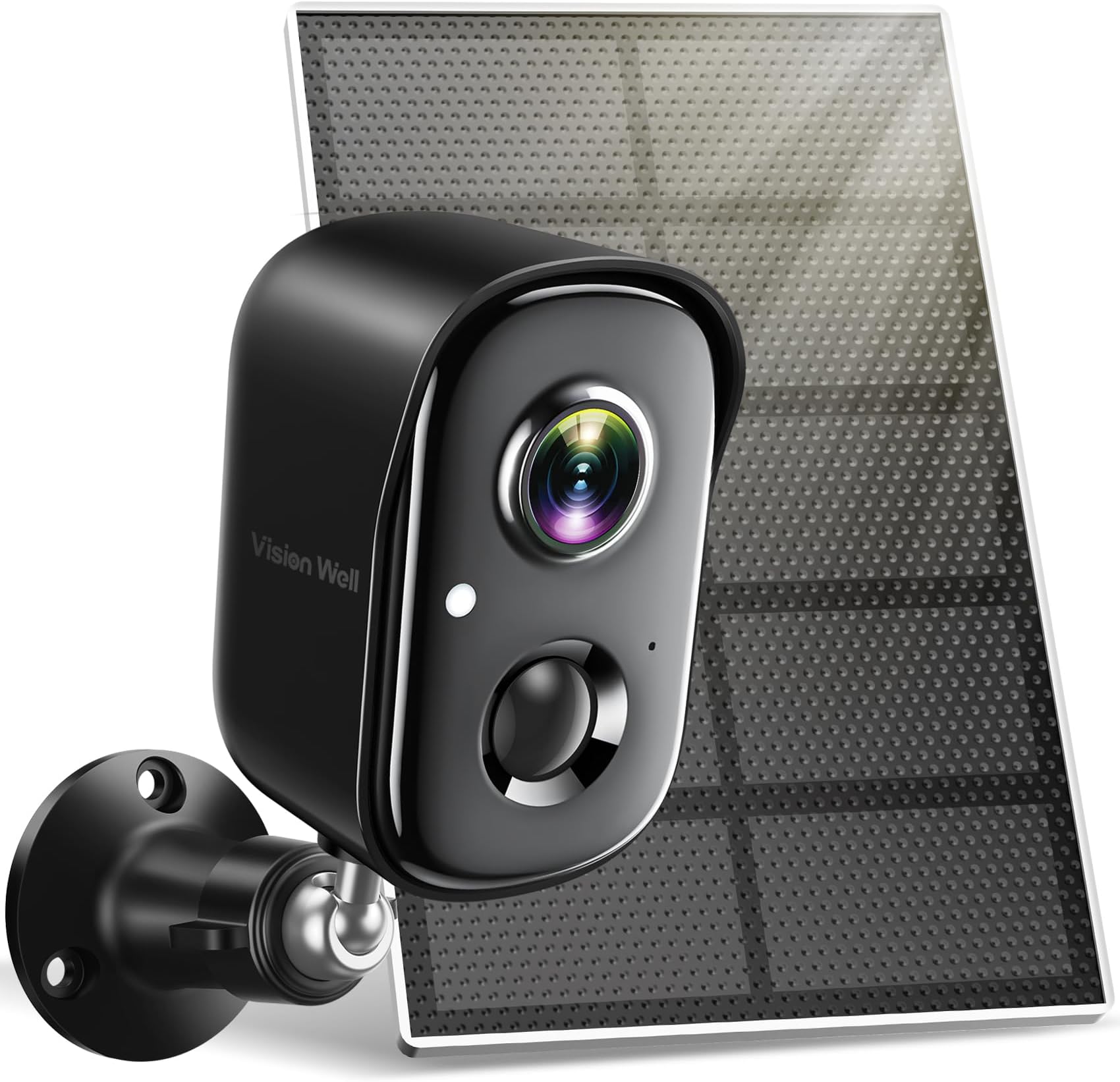 VISION WELL Security Cameras Wireless Outdoor, 2K Battery Powered AI Motion Detection Spotlight Siren Alarm WiFi Surveillance Indoor Home Camera
