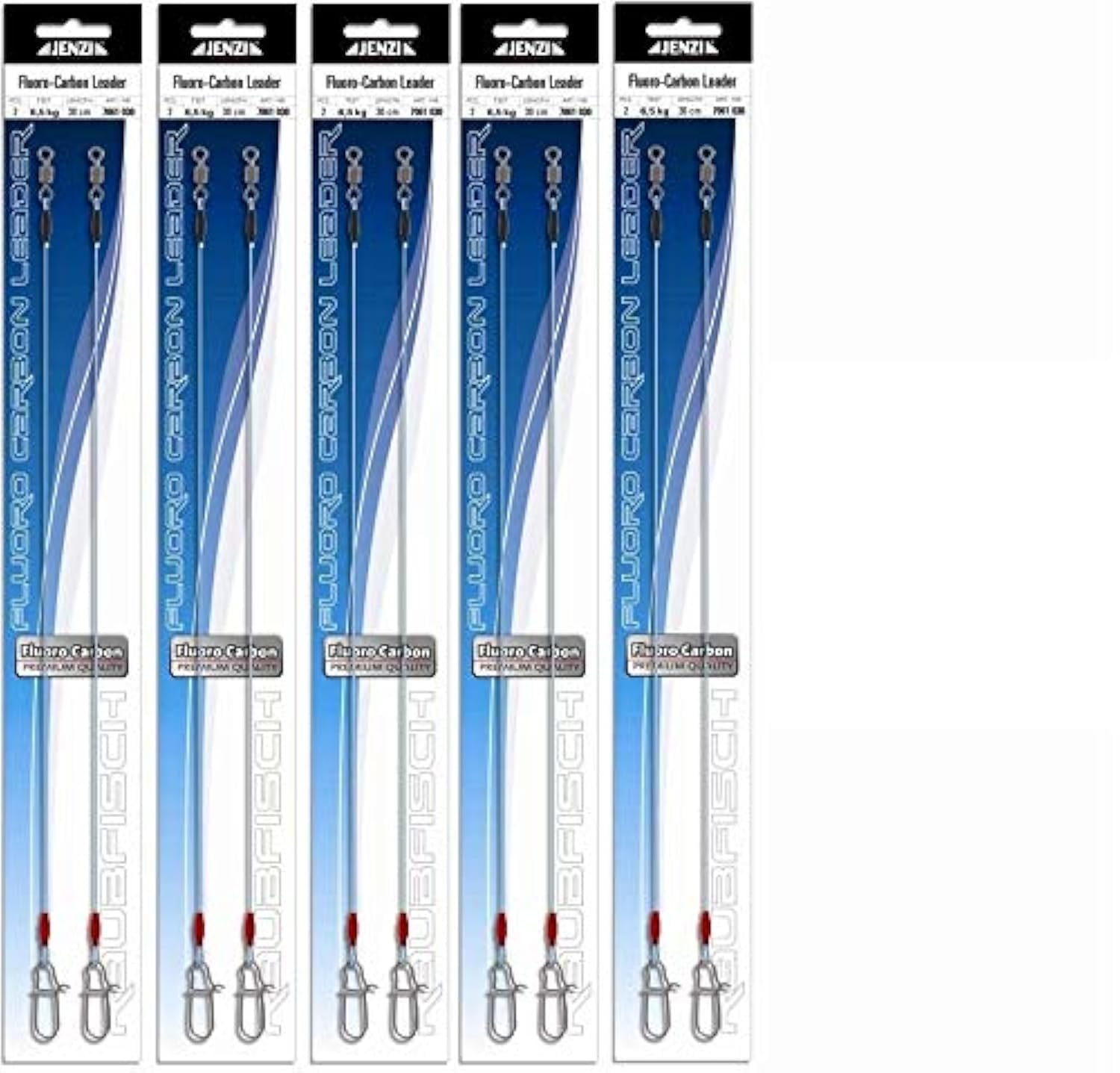 Zestaw .Jenzi: 5 opakowań (10 sztuk) pochodni z włókna węglowego, długość 30 cm (nośność 6,5 kg) + gratis naklejka Petri Heil