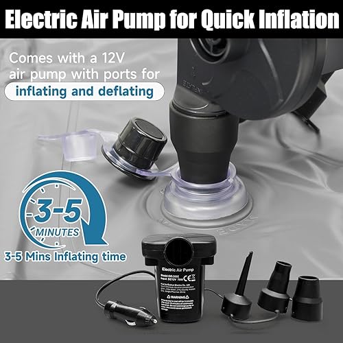 Miniatura 4 de Colchón inflable de aire para SUV, colchón de coche para SUV, cama de campamento de viaje de doble cara, colchón de dormir para SUV universal con