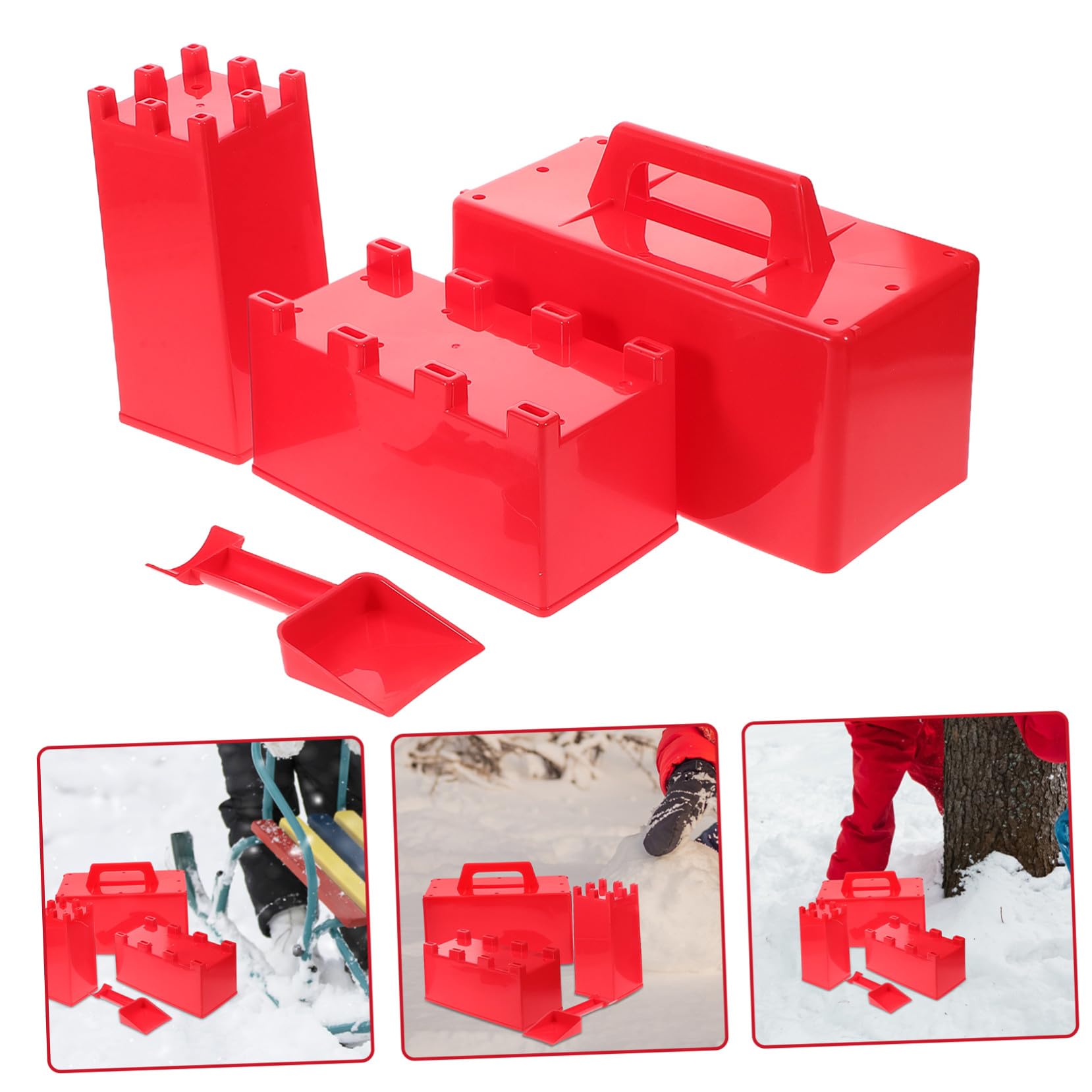 Molde para Construir Nieve para Niños, Pala de Plástico Resistente y Antifrost, Juego de Invierno para Exteriores Que Fomenta la Creatividad y Diversión