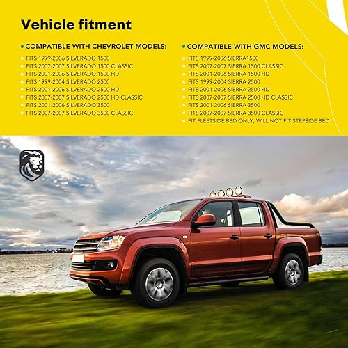 Miniatura 2 de YHTAUTO Caja de herramientas de almacenamiento para caja de camioneta con cerradura compatible con Chevy Silverado GMC Sierra 150025003500 1999-2006