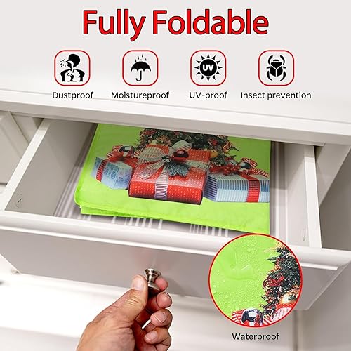 Miniatura 6 de Bolsa para árbol de Navidad de 7.5 pies, tela Oxford 600D resistente con doble bolsillo de malla/asa reforzada, bolsa de almacenamiento para árbol