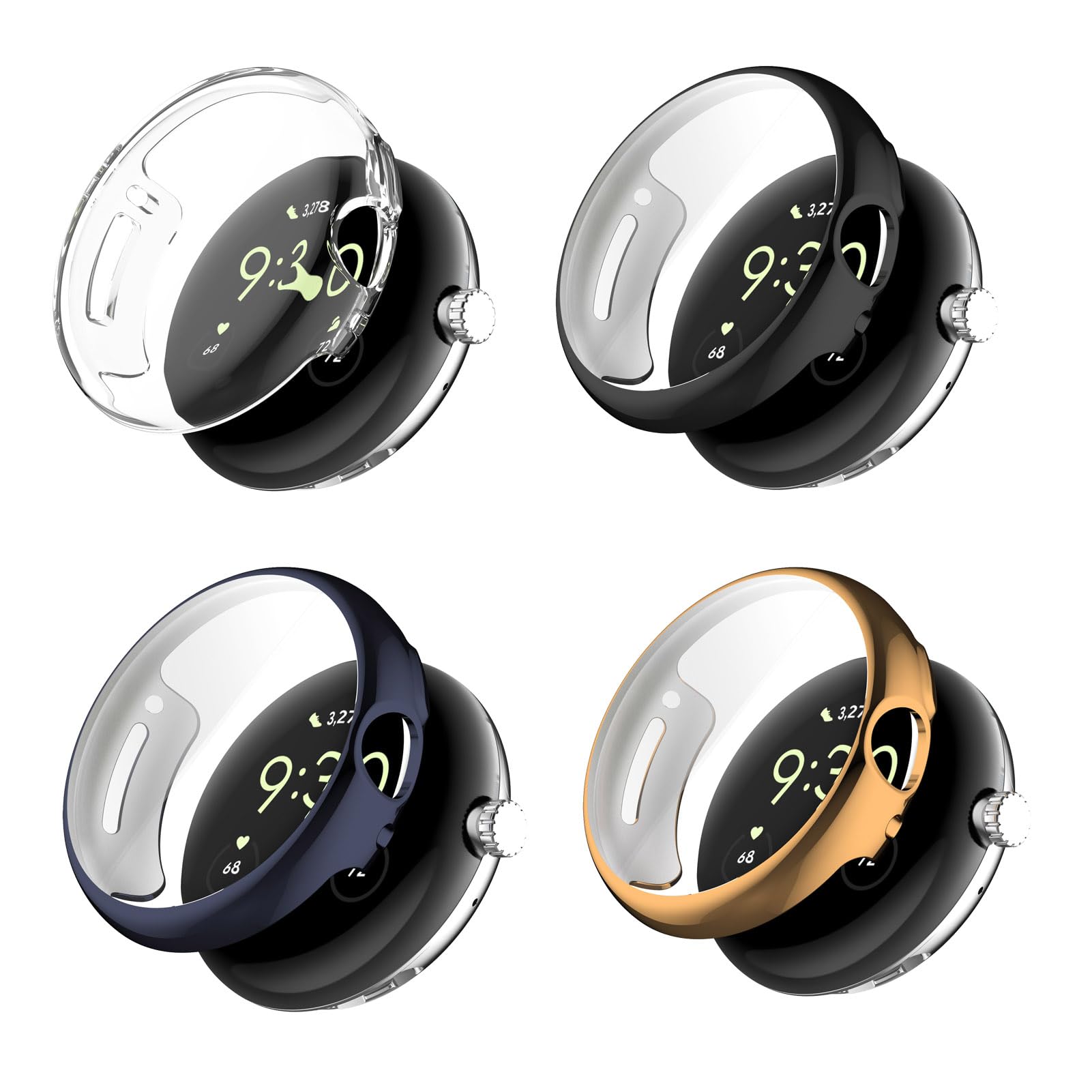 Amazon.co.jp: 4パックケース Google Pixel Watch 2/Pixel対応 強化