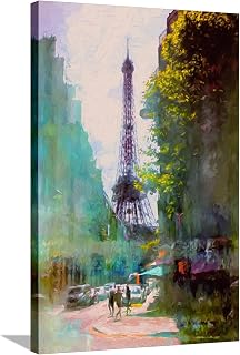 ART.COM Canvas Wall Art Prints Paris Street by John Rivera, Places Decor, 24" x 36"