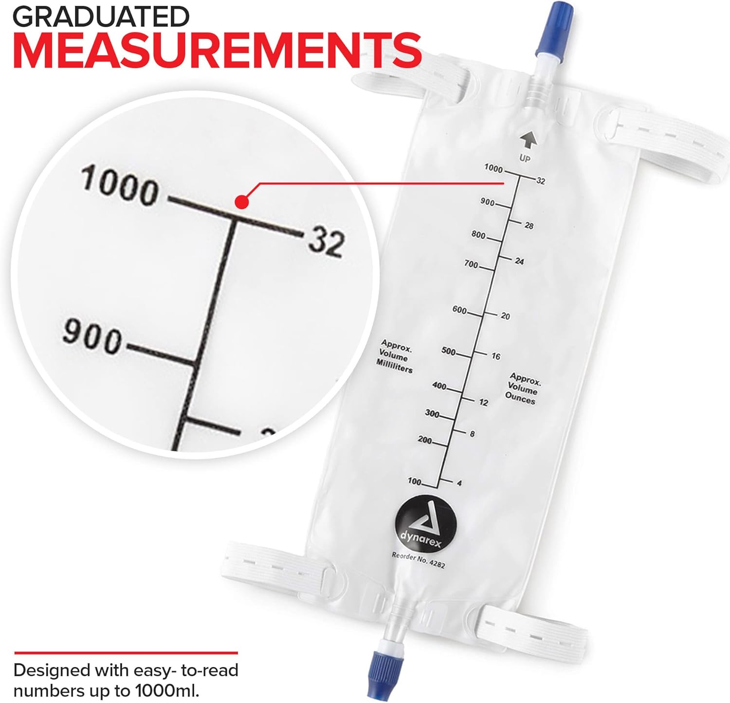 Buy Leg Urinary Drainage Bag with 18 Tubing (1 Pack) Portable 1000ml Urine Bags for Men and