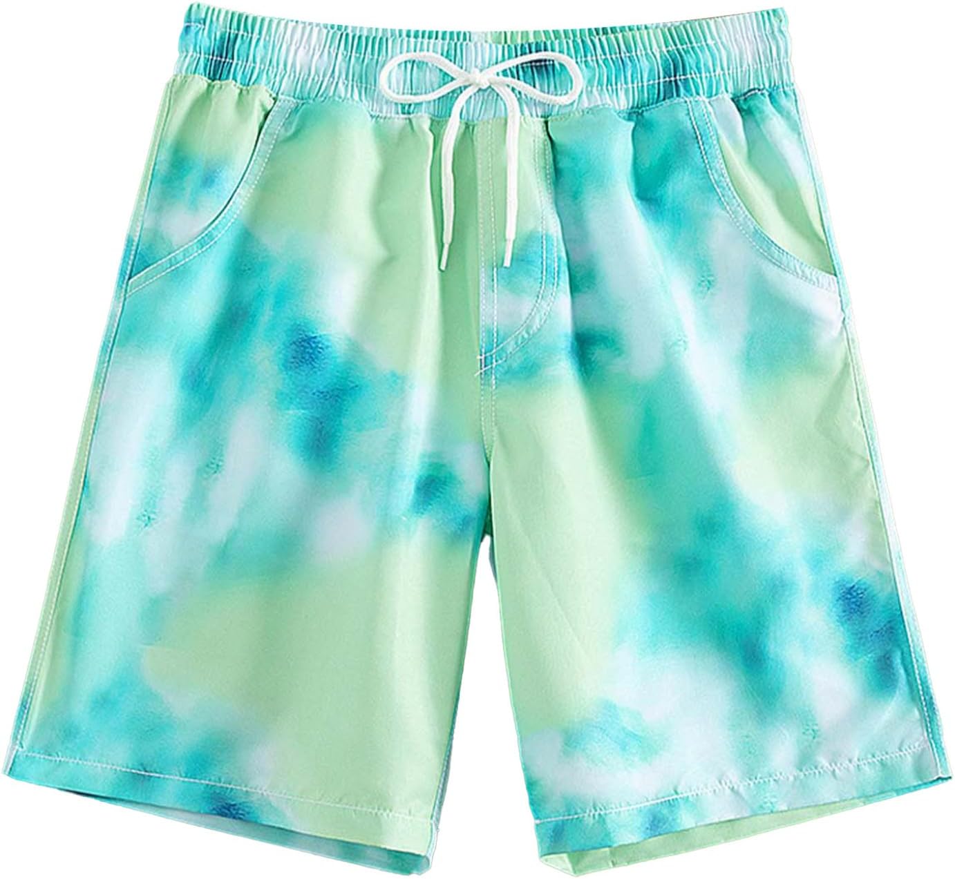 Hansber Kids Boys Summer Elastic Waistband Swim Shorts Beachwear Fashion Tropical Print Beach Swim Bottom