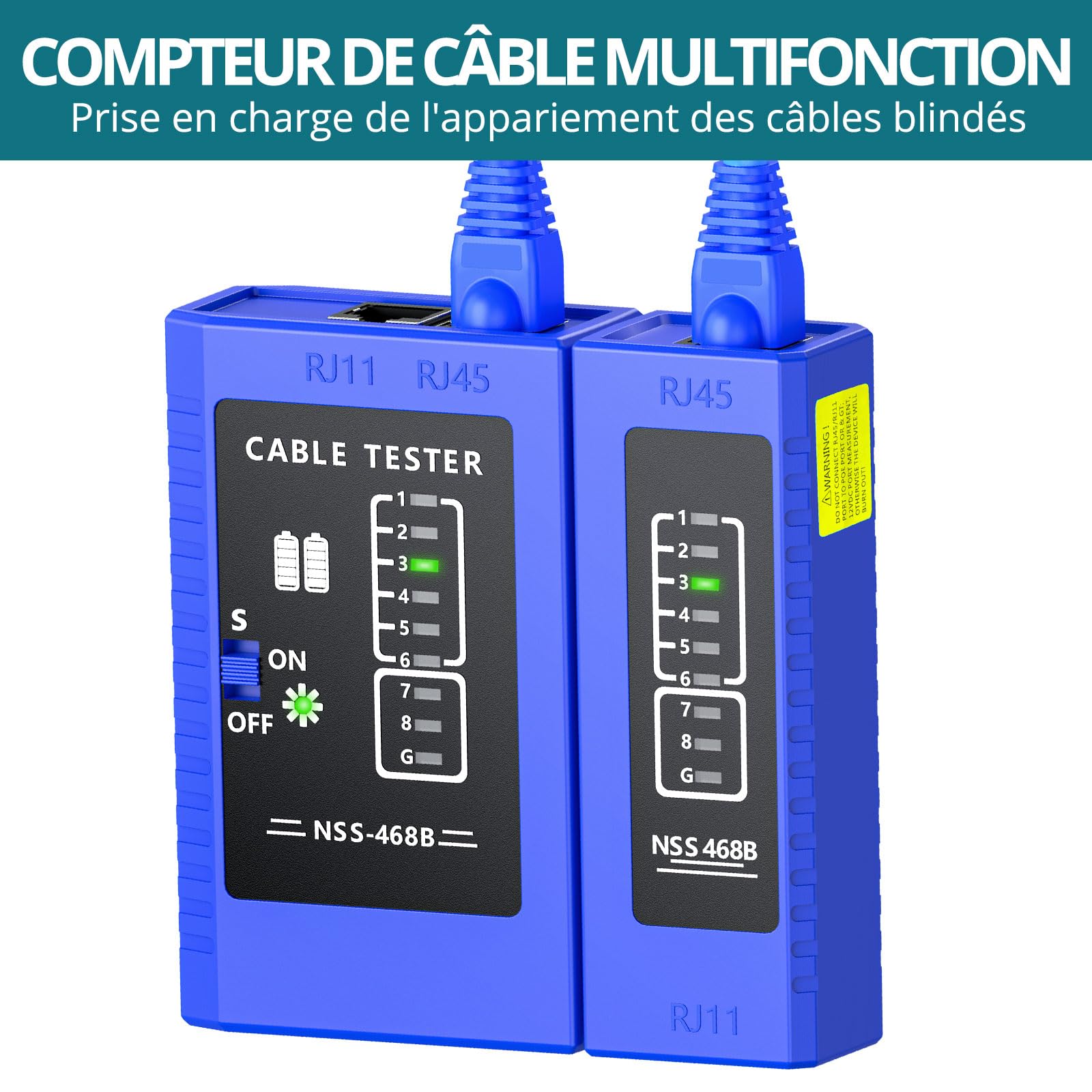 RJ45 Pince à Sertir Kit d'Outils de Sertissage RJ45 Réseau avec 50Pcs Connecteur RJ45 pour Câble Droit CAT6 et Nid de Sertissage 8P pour Connecteur Réseau CAT5/CAT5E/CAT6/CAT6A/CAT7/CAT7A